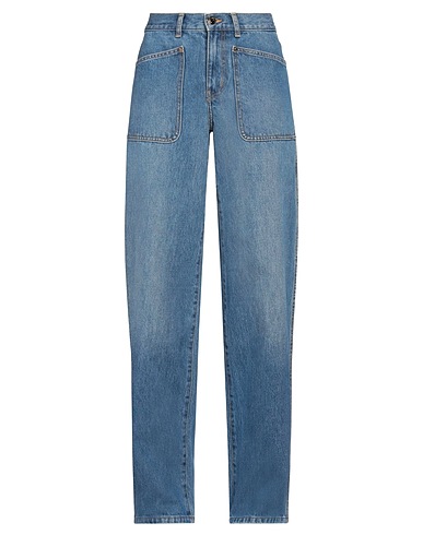 TORY BURCH Denim trousers Blue 100% Cotton
