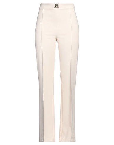ELISABETTA FRANCHI Casual trouser Beige 96% Polyester, 4% Elastane