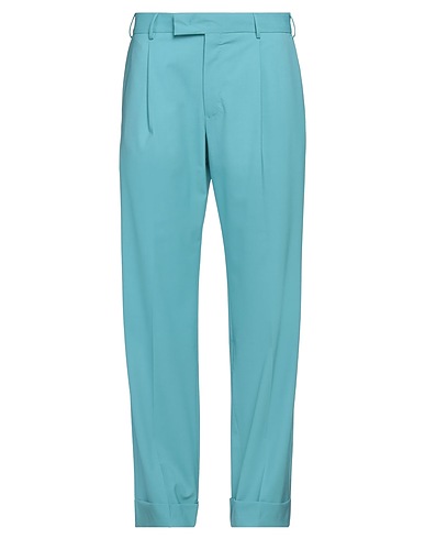 PT Torino Casual trouser Turquoise 58% Virgin Wool, 38% Polyamide, 4% Elastane