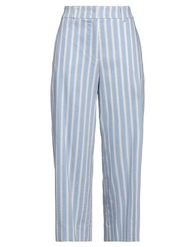 SEDUCTIVE Casual trouser Light blue 51% Linen, 34% Polyester, 14% Viscose, 1% Elastane