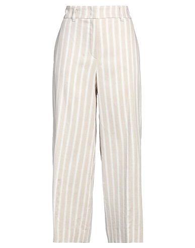 SEDUCTIVE Casual trouser Light grey 51% Linen, 34% Polyester, 14% Viscose, 1% Elastane