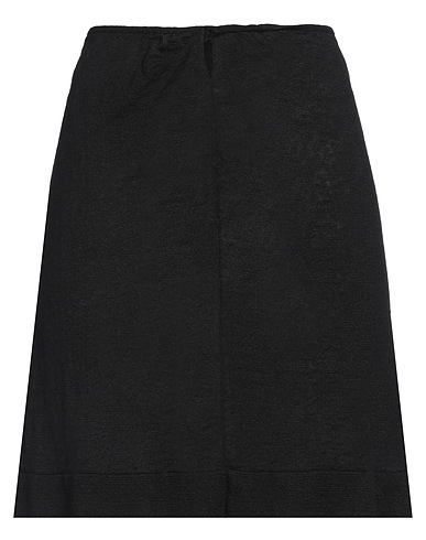 ALTEA Mini skirt Black 100% Linen