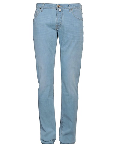 JACOB COHЁN Denim pants Blue 72% Cotton, 14% Viscose, 12% Polyester, 2% Elastane