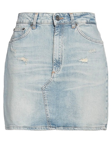 DONDUP Denim skirt Blue 98% Organic cotton, 2% Recycled elastane