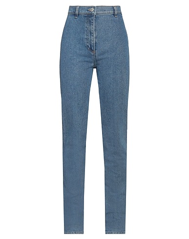 MAGDA BUTRYM Denim trousers Blue 99% Cotton, 1% Elastane