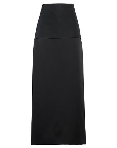 KHAITE Maxi Skirts Black 83% Acetate, 17% Viscose