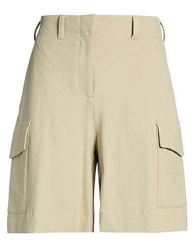 CIRCOLO 1901 Shorts & Bermuda Sage green 97% Cotton, 3% Elastane
