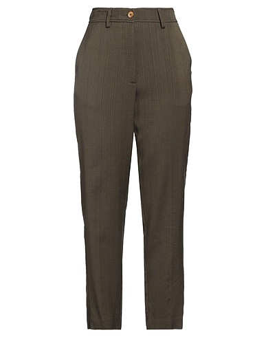 MOMONÍ Pantalone Verde militare 57% Viscosa, 43% Lana Vergine