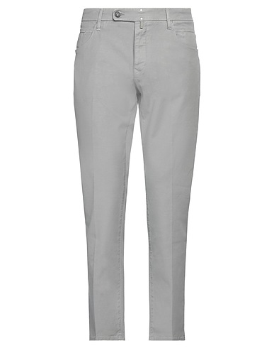 INCOTEX Casual pants Grey 74% Cotton, 25% Linen, 1% Elastane