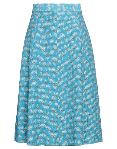 SLY010 Midi-Rock Azurblau 40% Viskose, 24% Polyacryl, 24% Baumwolle, 12% Polyamid