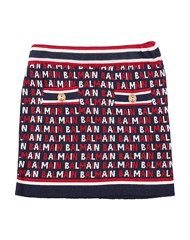 BALMAIN Skirt Midnight blue 57% Paper, 43% Viscose