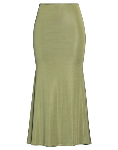 LA SEMAINE Paris Maxi Skirts Green 97% Polyester, 3% Elastane