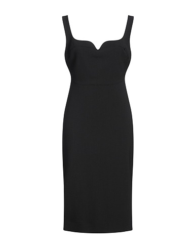 VICTORIA BECKHAM Midi dress Black 45% Polyester, 36% Virgin Wool, 16% Polyamide, 3% Elastane