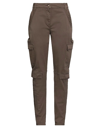 SEMICOUTURE Casual pants Military green 97% Cotton, 3% Elastane