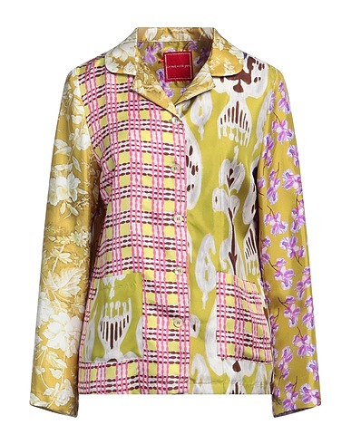 IN BED WITH YOU Camicie e bluse a fiori Verde lime 100% Seta