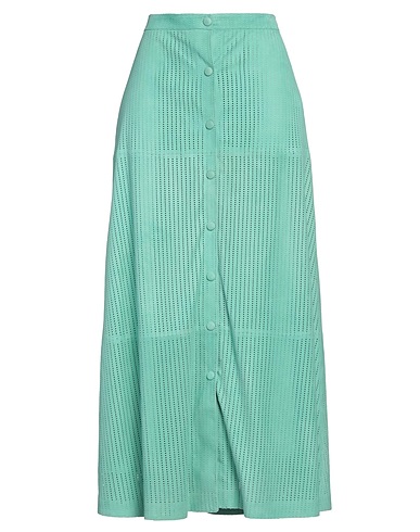 DESA 1972 Long skirt Sage green 100% Leather