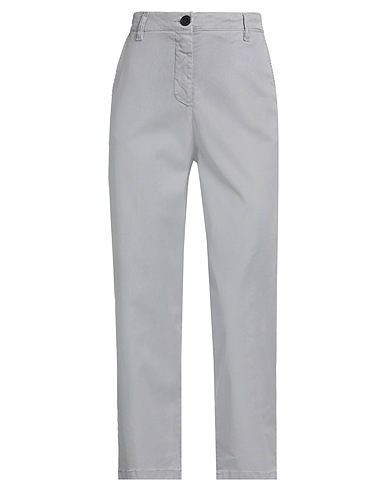 TRUE ROYAL Casual trouser Light grey 50% Cotton, 44% Lycra®, 4% Silk, 2% Elastane