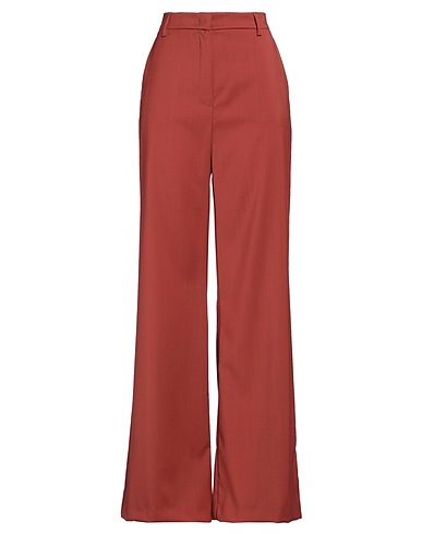 WEEKEND MAX MARA Casual trouser Brick red 100% Virgin Wool