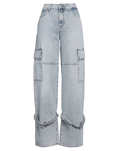 7 FOR ALL MANKIND Denim pants X CHIARA BIASI 99% Cotton, 1% Elastane