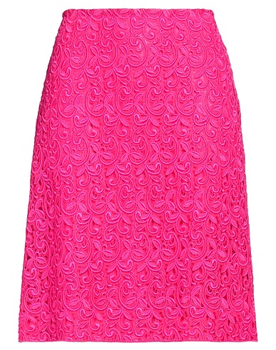 PIECES UNIQUES Midi skirt Fuchsia 100% Cotton