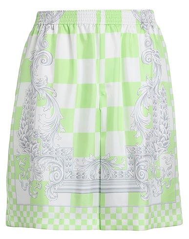 VERSACE Shorts & Bermuda Light green 100% Silk