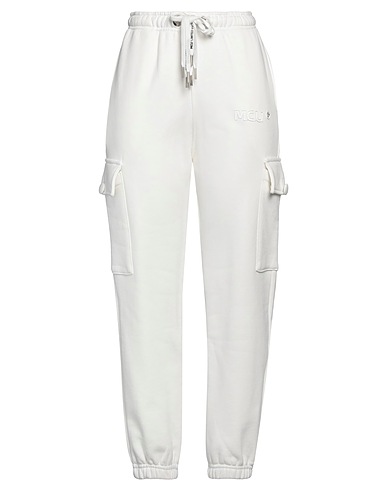 M.C.U. MARCO CASSESE UNION Hosen Cremeweiß 100% Baumwolle, Swarovski® Kristall
