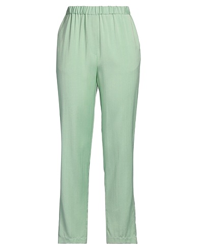 FORTE_FORTE Casual trouser Light green 76% Viscose, 18% Cotton, 6% Wool