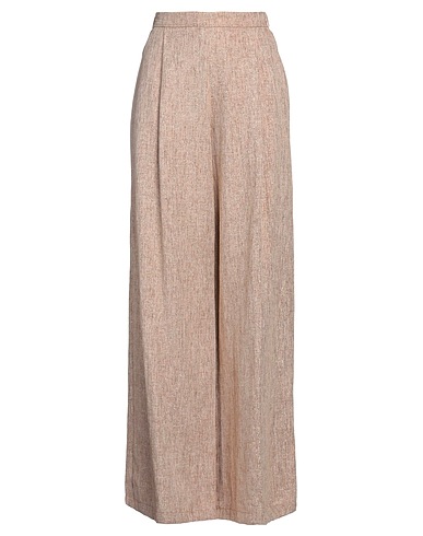 FORTE_FORTE Pantalone Beige 66% Lino, 21% Cotone, 7% Poliestere, 6% Poliammide