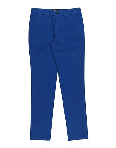 LA MARTINA Casual trouser Bright blue 97% Cotton, 3% Elastane