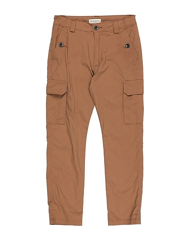 PAOLO PECORA Casual trouser Camel 97% Cotton, 3% Elastane