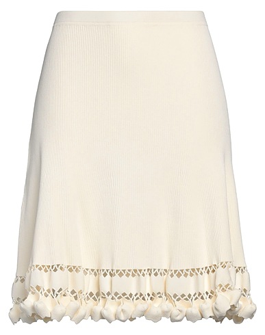 ULLA JOHNSON Mini skirt Cream 83% Viscose, 17% Polyester