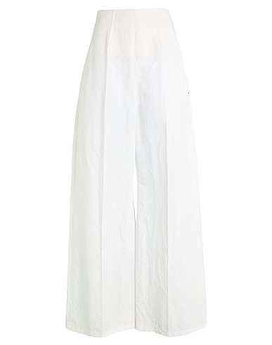 SPORTMAX Casual pants White 67% Cotton, 33% Linen