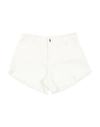TWINSET Denim shorts White 99% Cotton, 1% Elastane