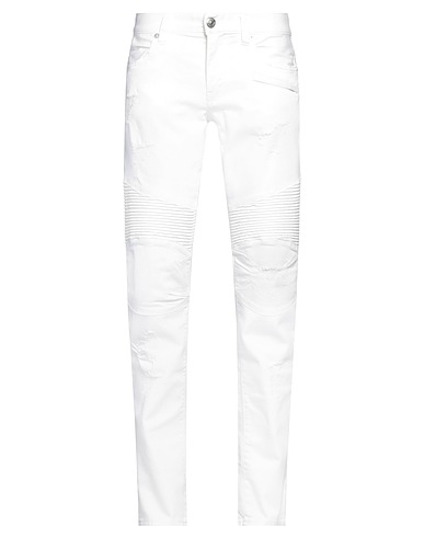 ARMANI EXCHANGE Denim trousers White 91% Cotton, 7% Elastomultiester, 2% Elastane