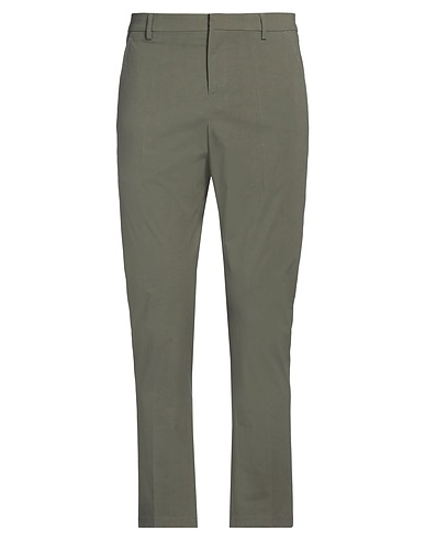 AGLINI Casual trouser Green 97% Cotton, 3% Elastane