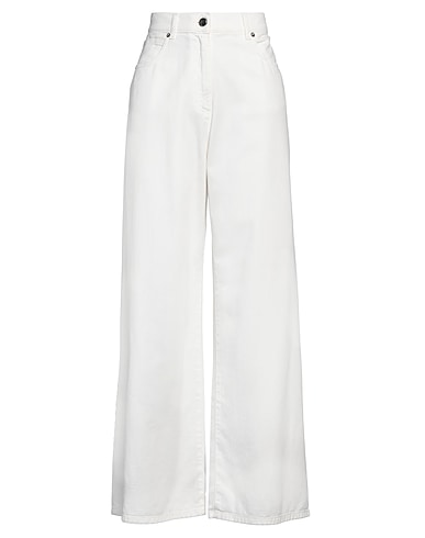 SEMICOUTURE Denim pants BIANCO 100% Cotton