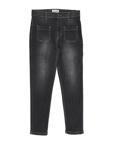 FRACOMINA MINI Denim pants Black 98% Cotton, 2% Elastane