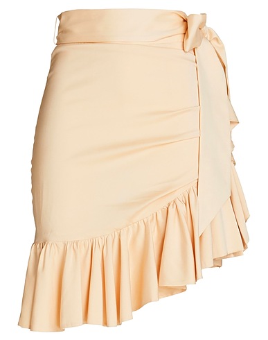 ZIMMERMANN Mini skirt Cream 92% Silk, 8% Elastane