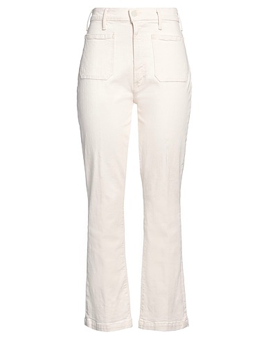 MOTHER Bootcut Jeans Ivory 98% Cotton, 2% Elastane