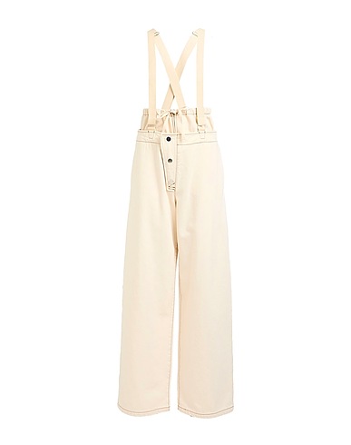 SPORTMAX Denim dungaree Ivory 100% Cotton