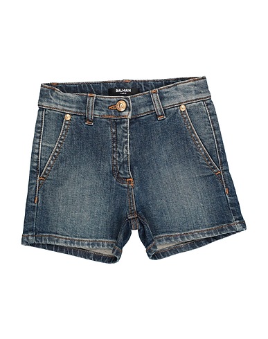 BALMAIN Denim shorts 98% Cotton, 2% Elastane
