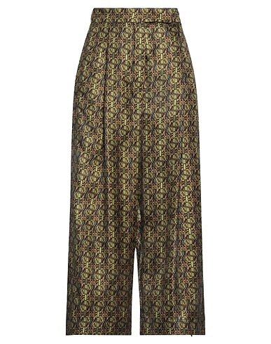 MAX MARA Casual trouser Military green 100% Silk