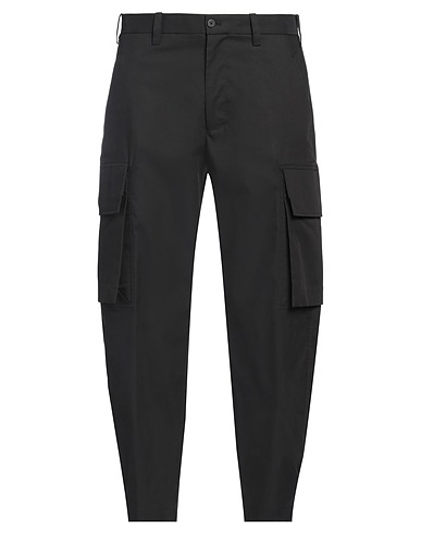 NEIL BARRETT Pantalone Nero 66% Cotone, 34% Acetato