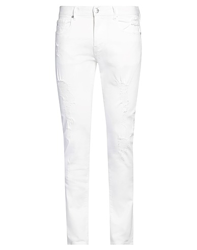 ARMANI EXCHANGE Denim pants White 91% Cotton, 7% Elastomultiester, 2% Elastane