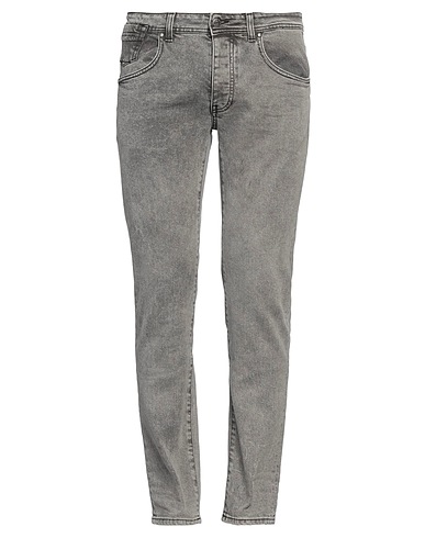 ABSOLUT JOY Denim trousers Grey 98% Cotton, 2% Elastane