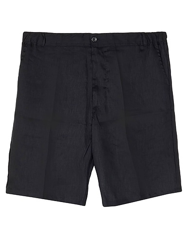 FRANZESE COLLECTION Shorts & Bermuda Nero 100% Lino