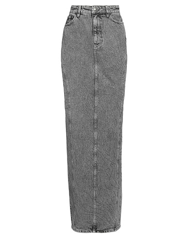 ROTATE BIRGER CHRISTENSEN Denim skirt Grey 100% Cotton