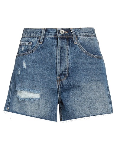 LE VOLIÈRE Shorts vaqueros Azul marino 98% Algodón, 2% Elastán