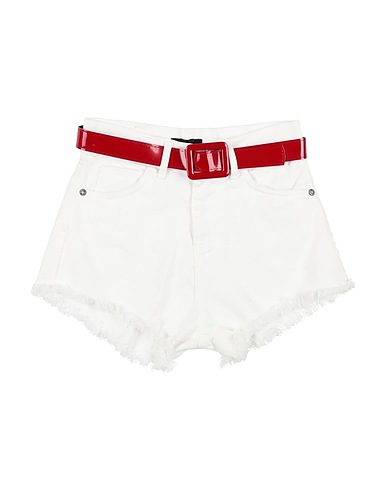 J'AIME’ Denim shorts White 100% Cotton