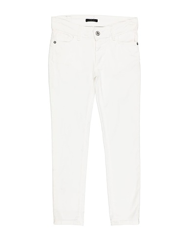 J'AIME’ Casual trouser White 97% Cotton, 3% Elastane